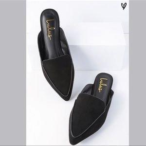 Black Suede Slip on Loafers